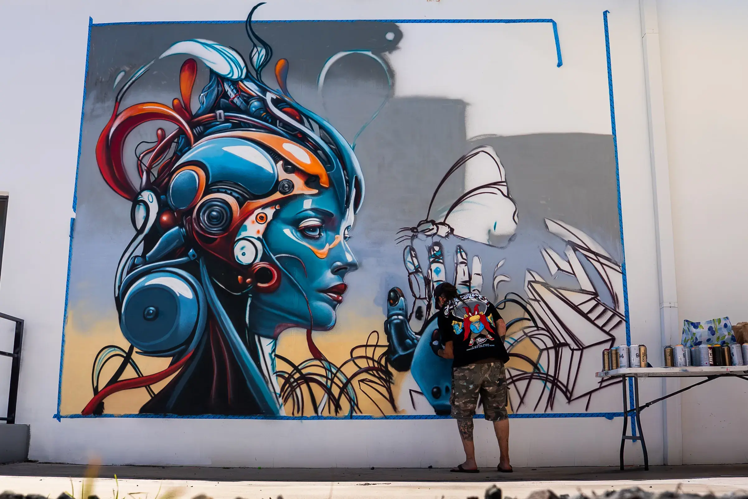 Thrive Art District mural wall
